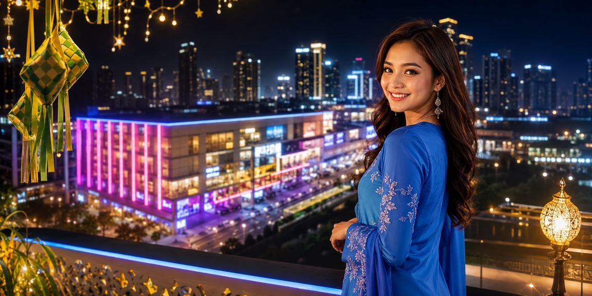 Suasana hiburan kasino dalam talian bergaya baju kurung di Johor Bahru