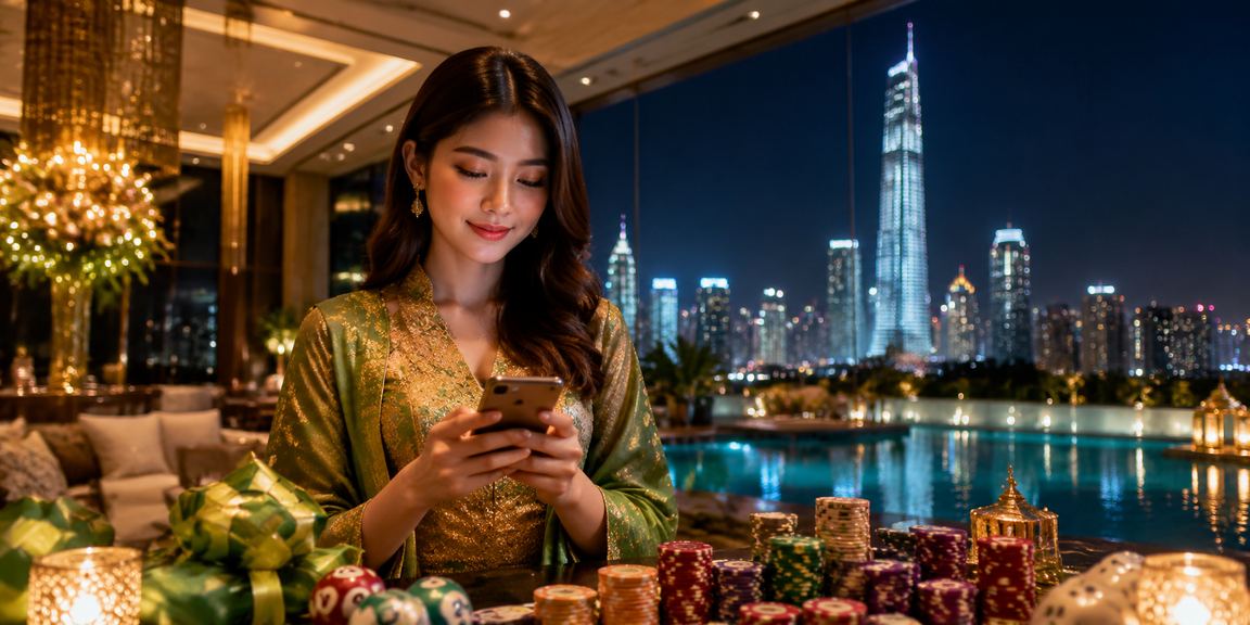 Paparan platform 53100 pada skrin mudah alih semasa perayaan Hari Raya di Kuala Lumpur